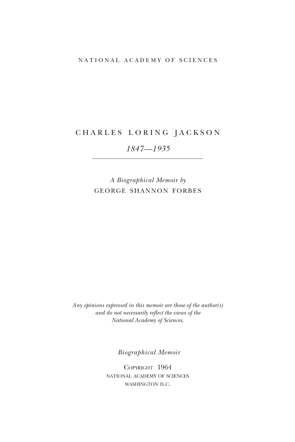 Charles Loring Jackson