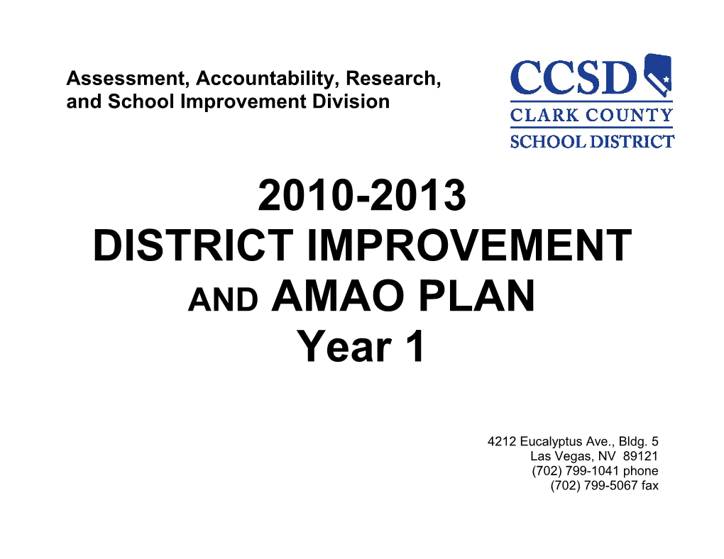 Draft Template for School Improvement Plan