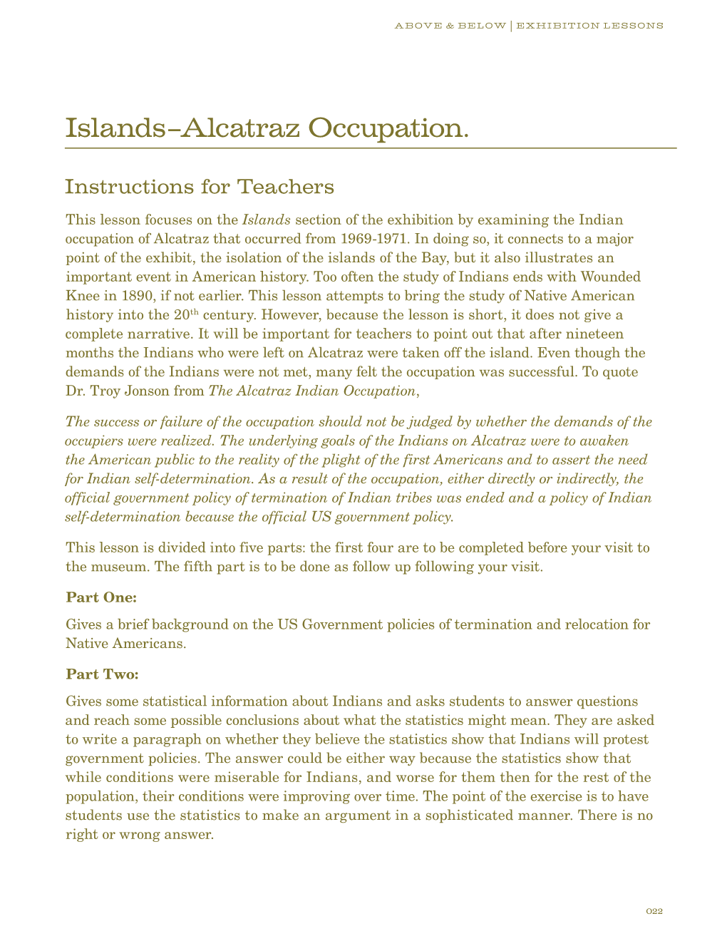 Islands–Alcatraz Occupation