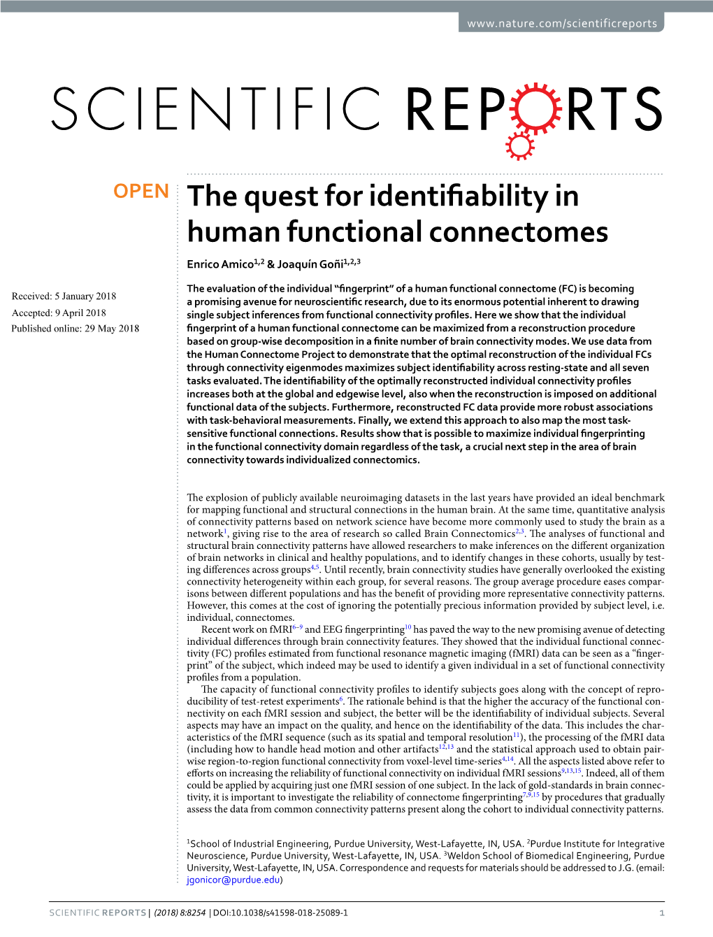 The Quest for Identifiability in Human Functional Connectomes
