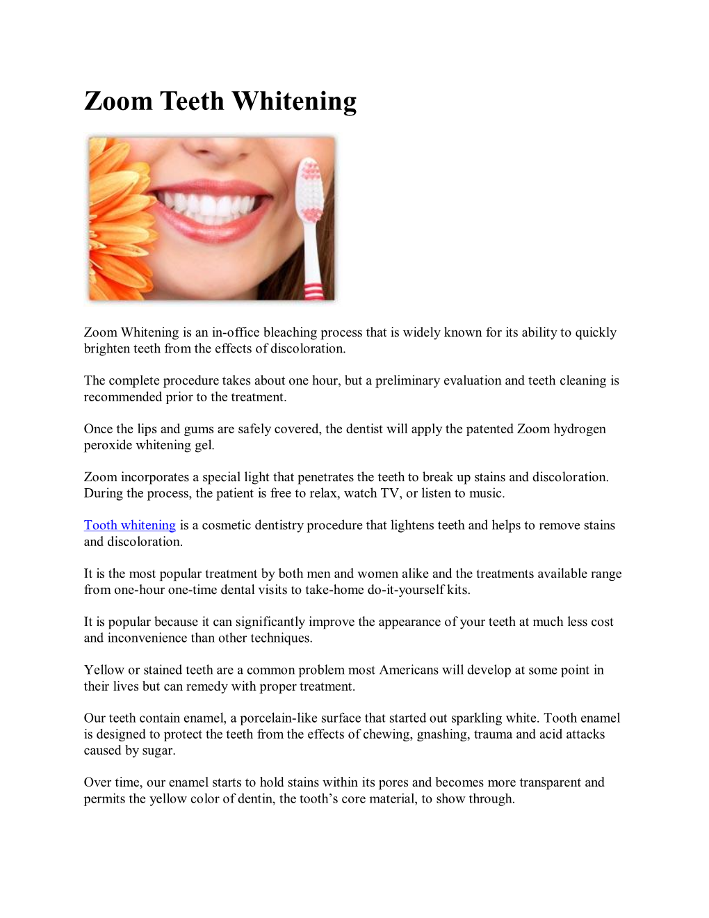 Zoom Teeth Whitening