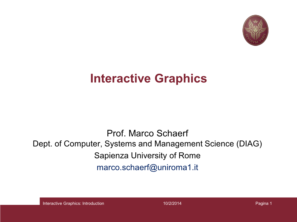 Interactive Graphics