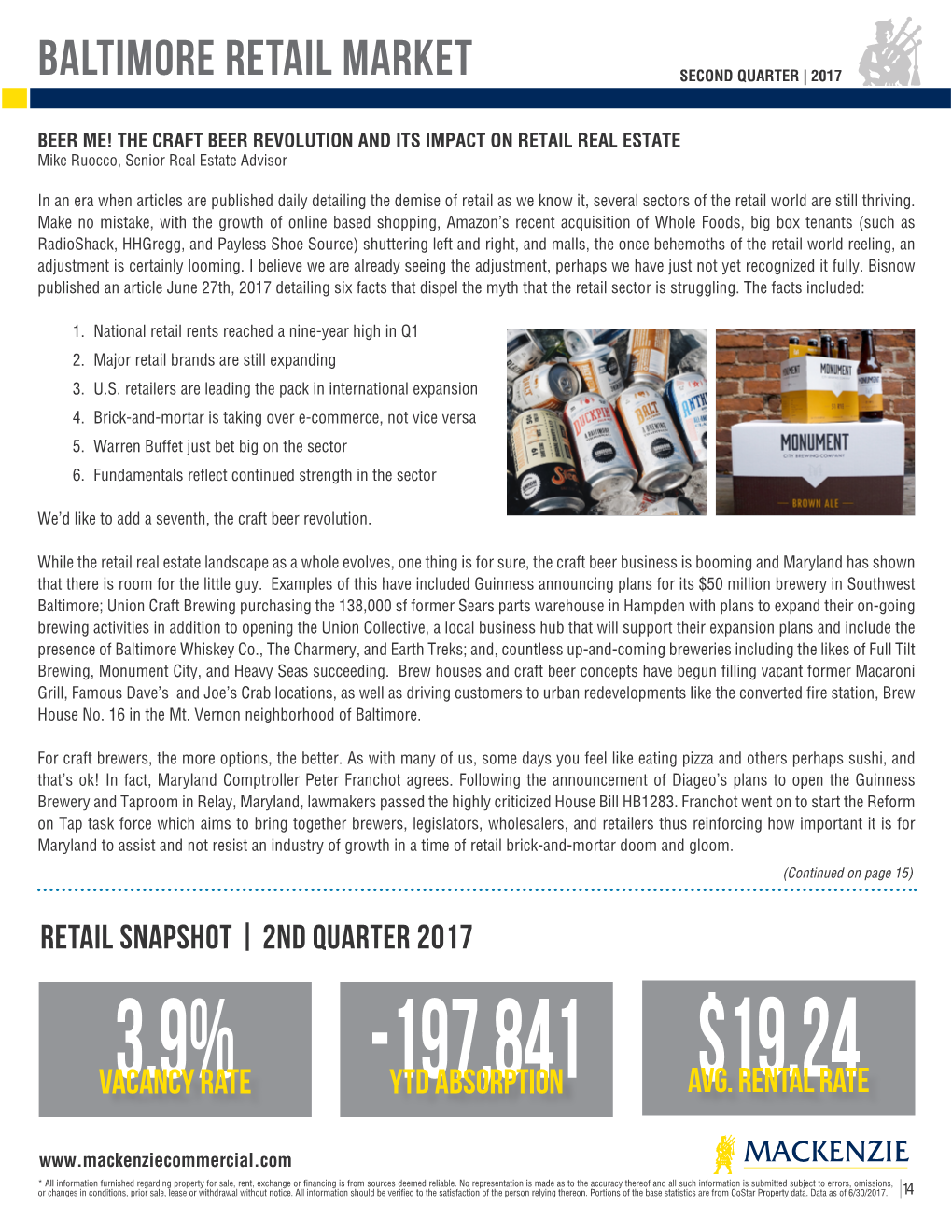 Baltimore Retail Market SECOND QUARTER | 2017