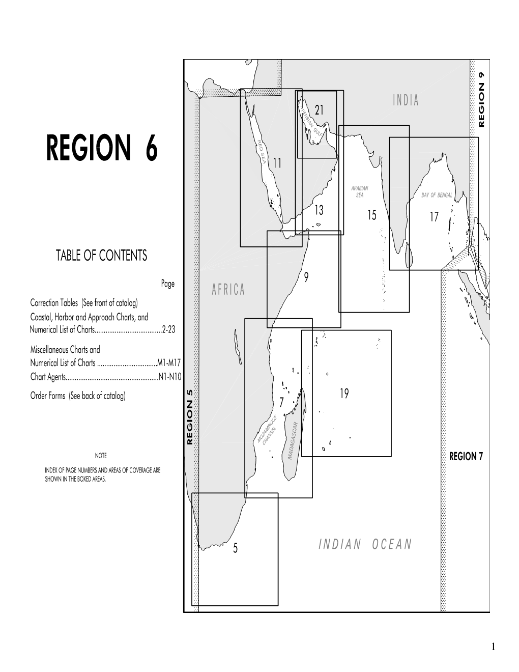 To NGA Charts, Region 6