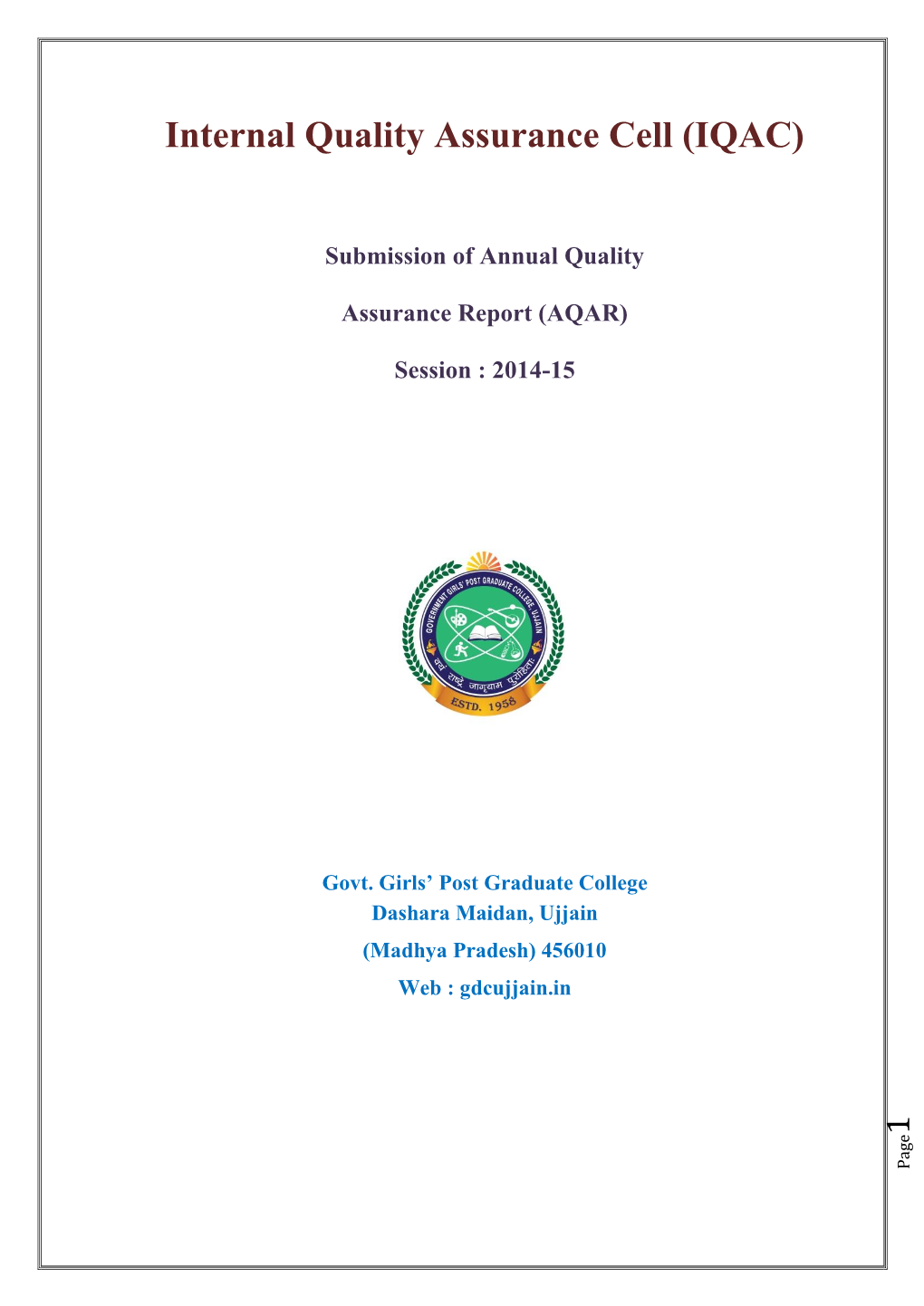 Internal Quality Assurance Cell (IQAC)