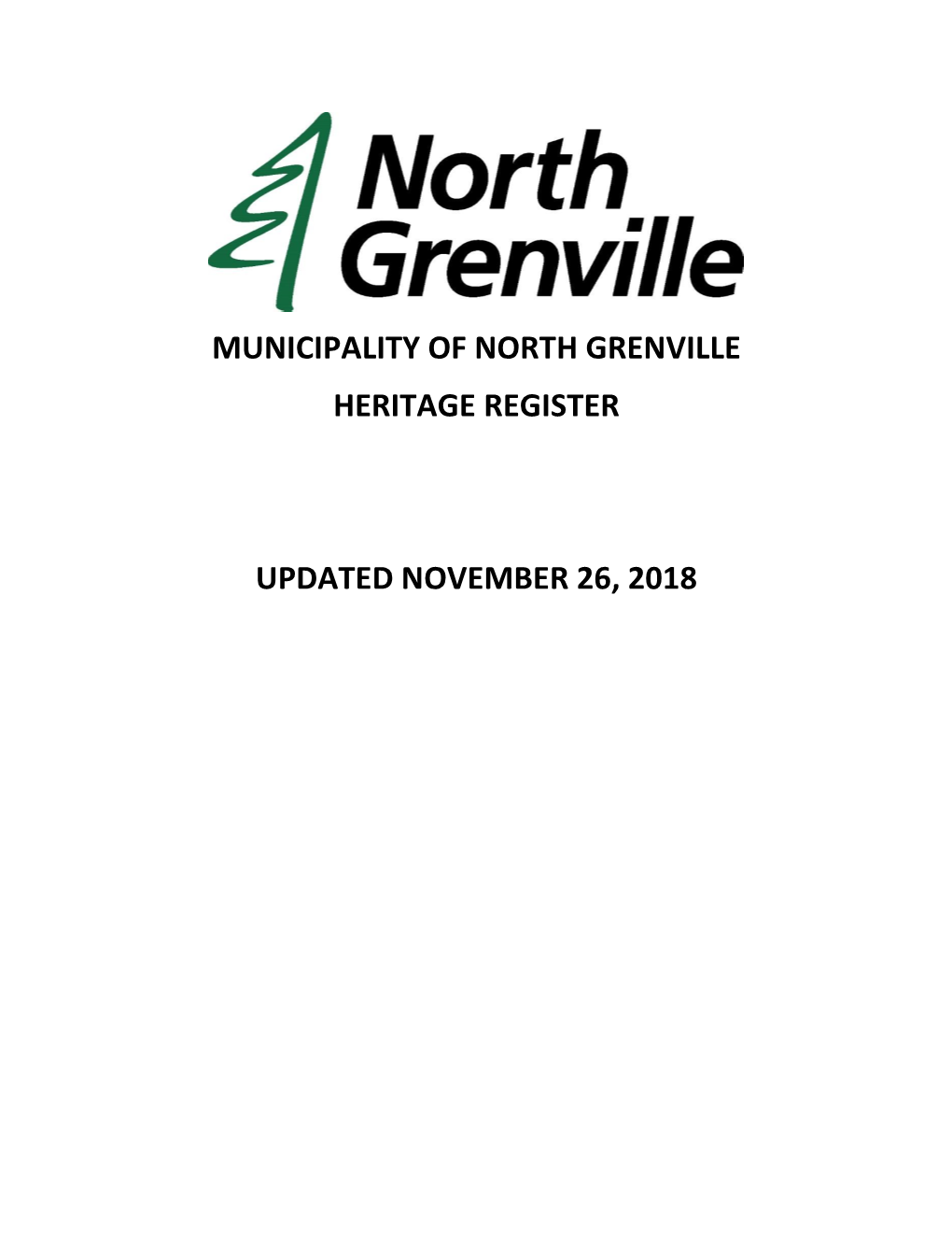 Municipality of North Grenville Heritage Register