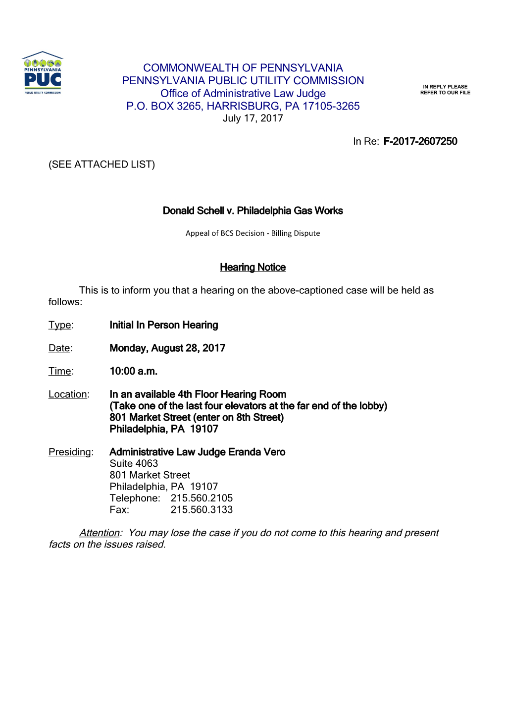 Philadelphia Hearing Notice s1