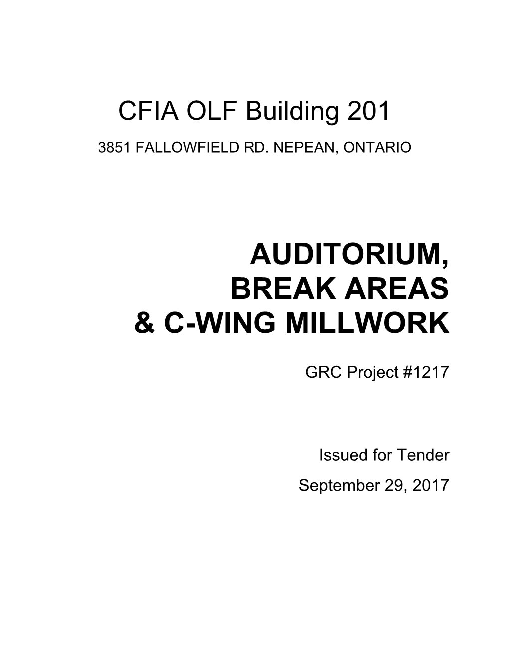 Auditorium, Break Areas & C-Wing Millwork