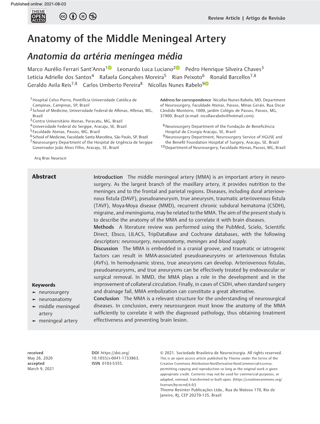 Anatomy of the Middle Meningeal Artery