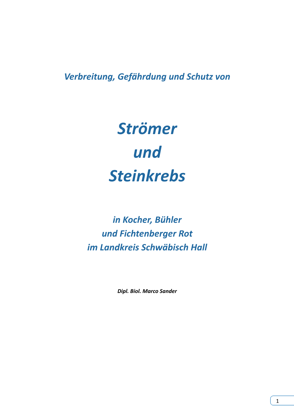 Strömer Und Steinkrebs