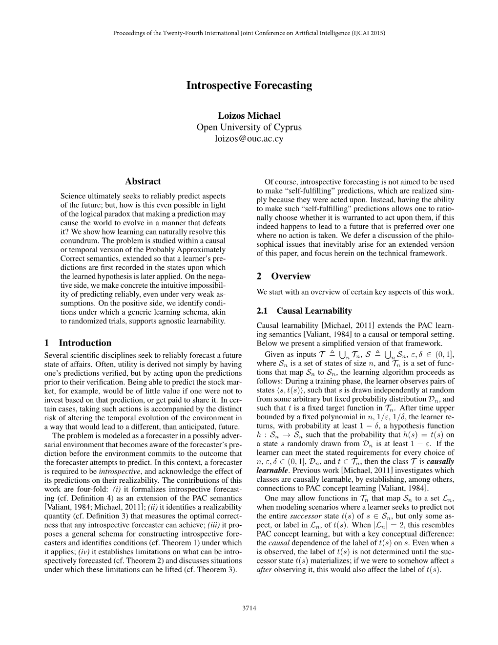 Introspective Forecasting