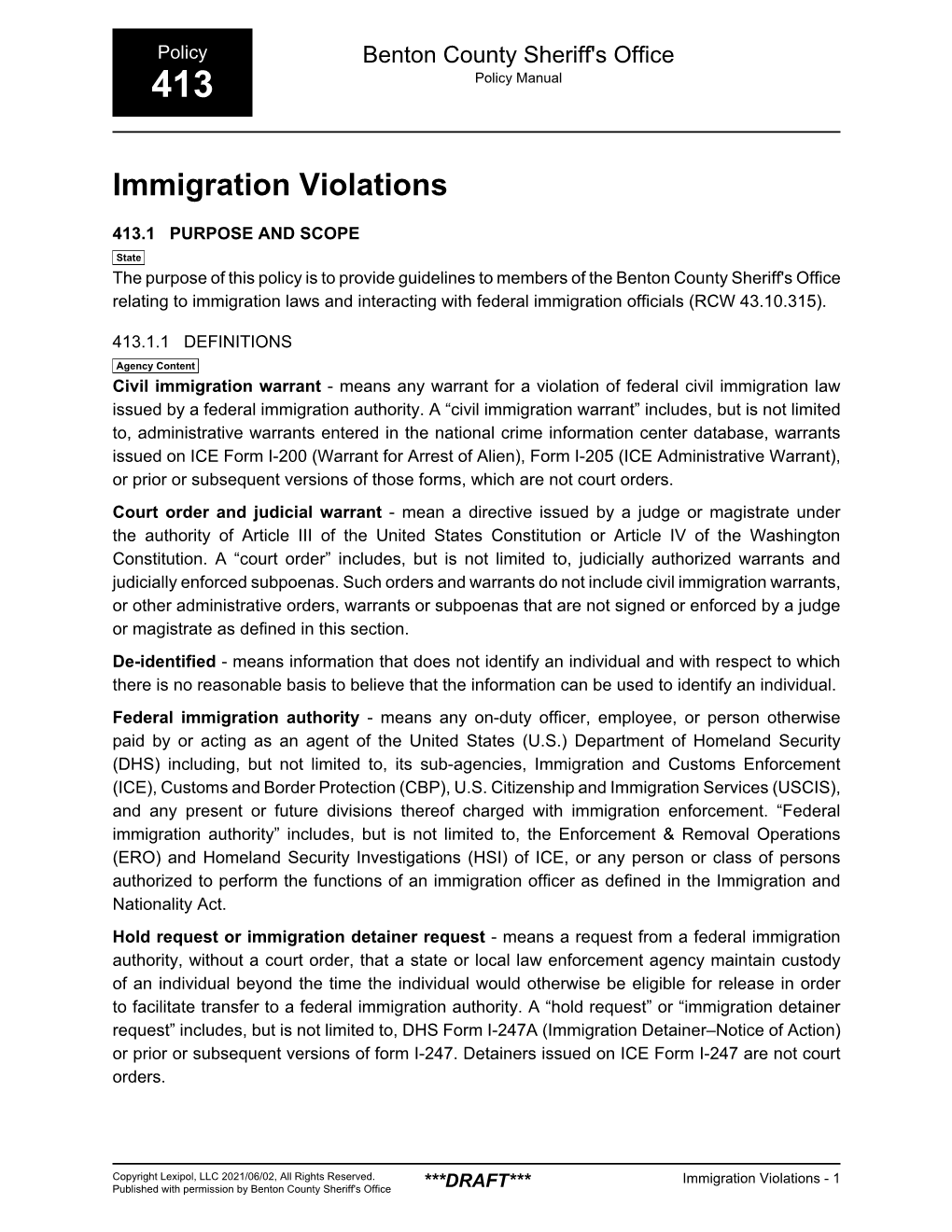Immigration Violations