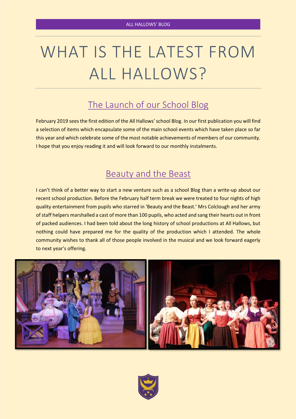 All Hallows' Blog