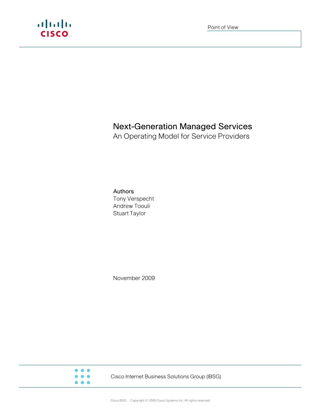 Next-Generation Managed Services an Operating Model for Service Providers