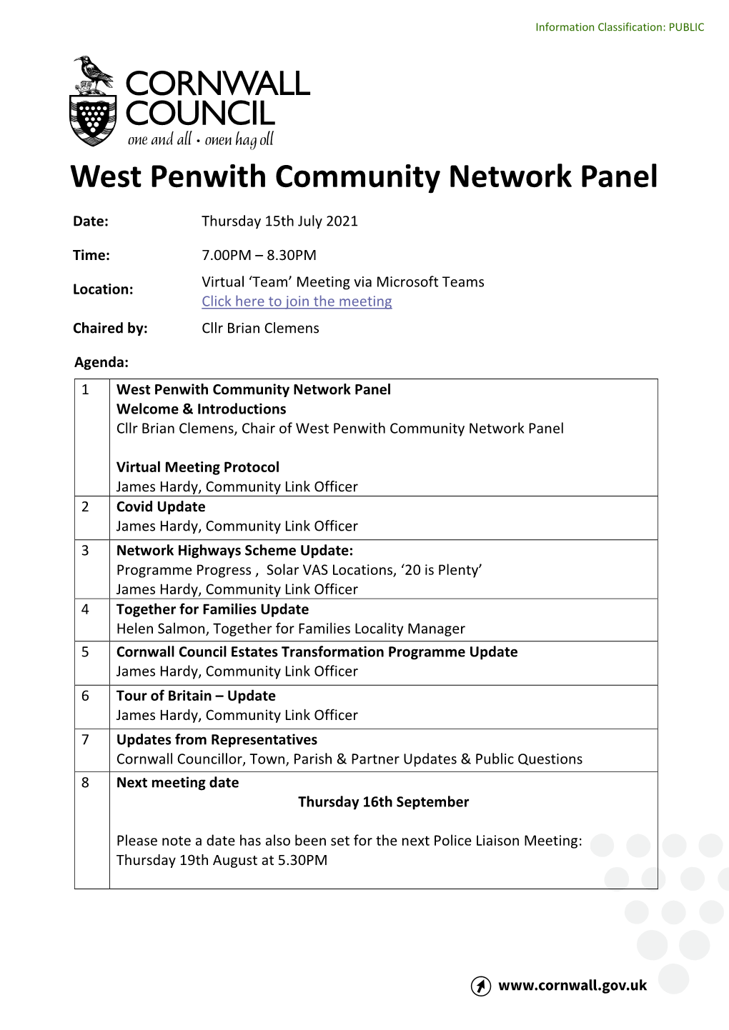 West Penwith Community Network Panel