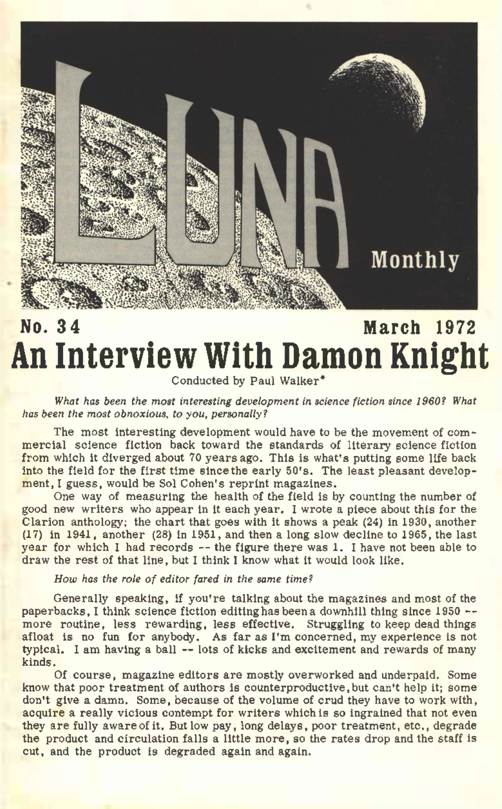 An Interview with Damon Knight