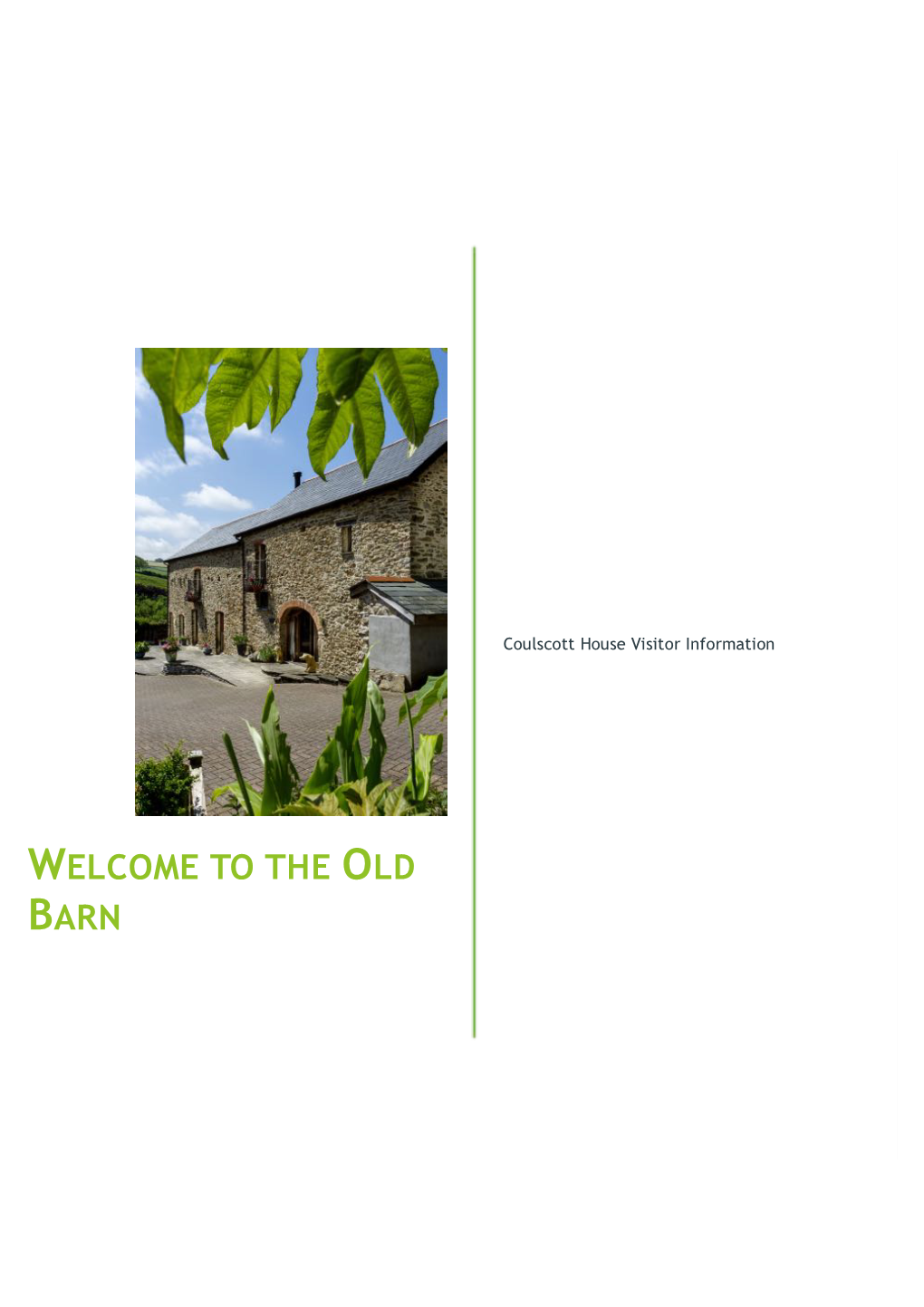 Welcome to the Old Barn