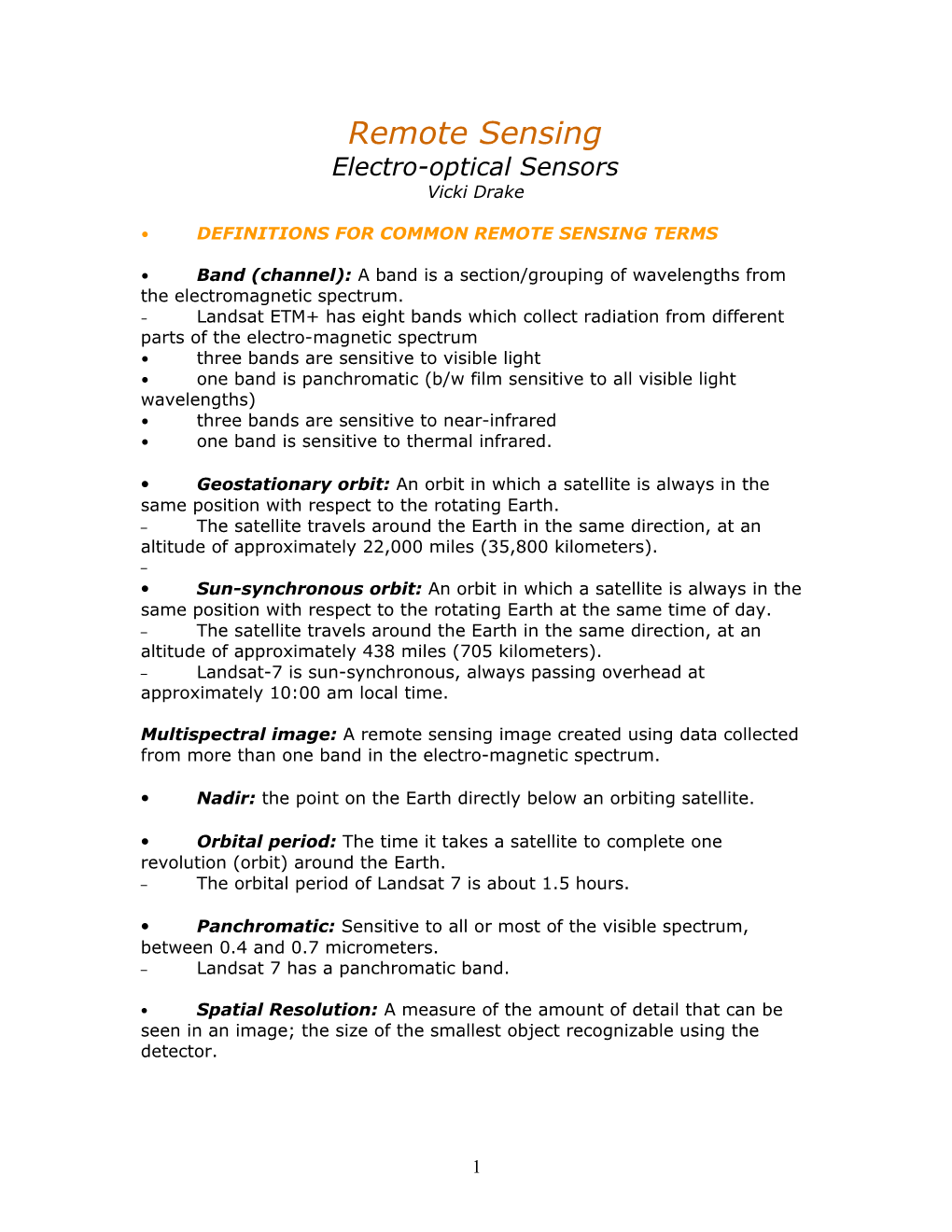 Remote Sensing