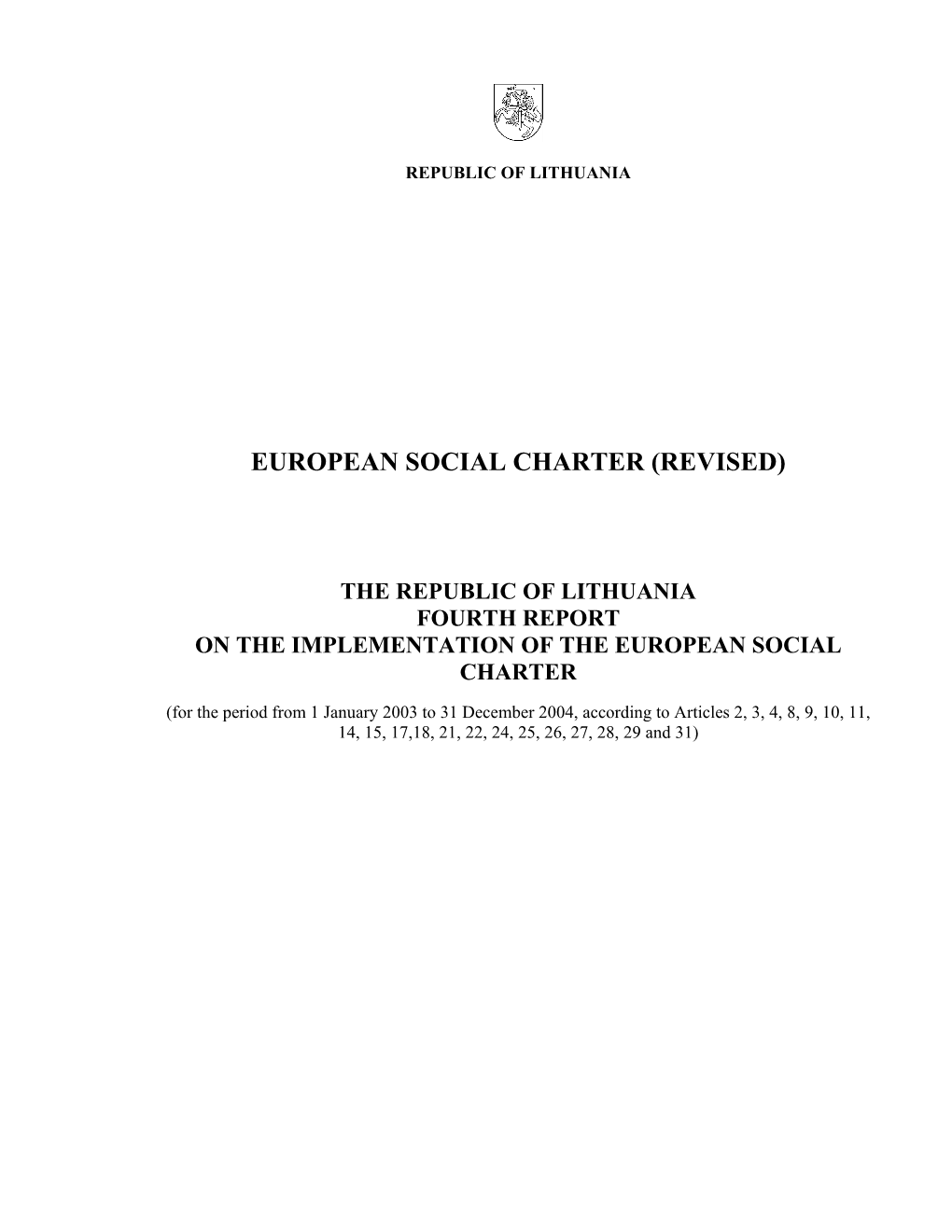 European Social Charter (Revised)