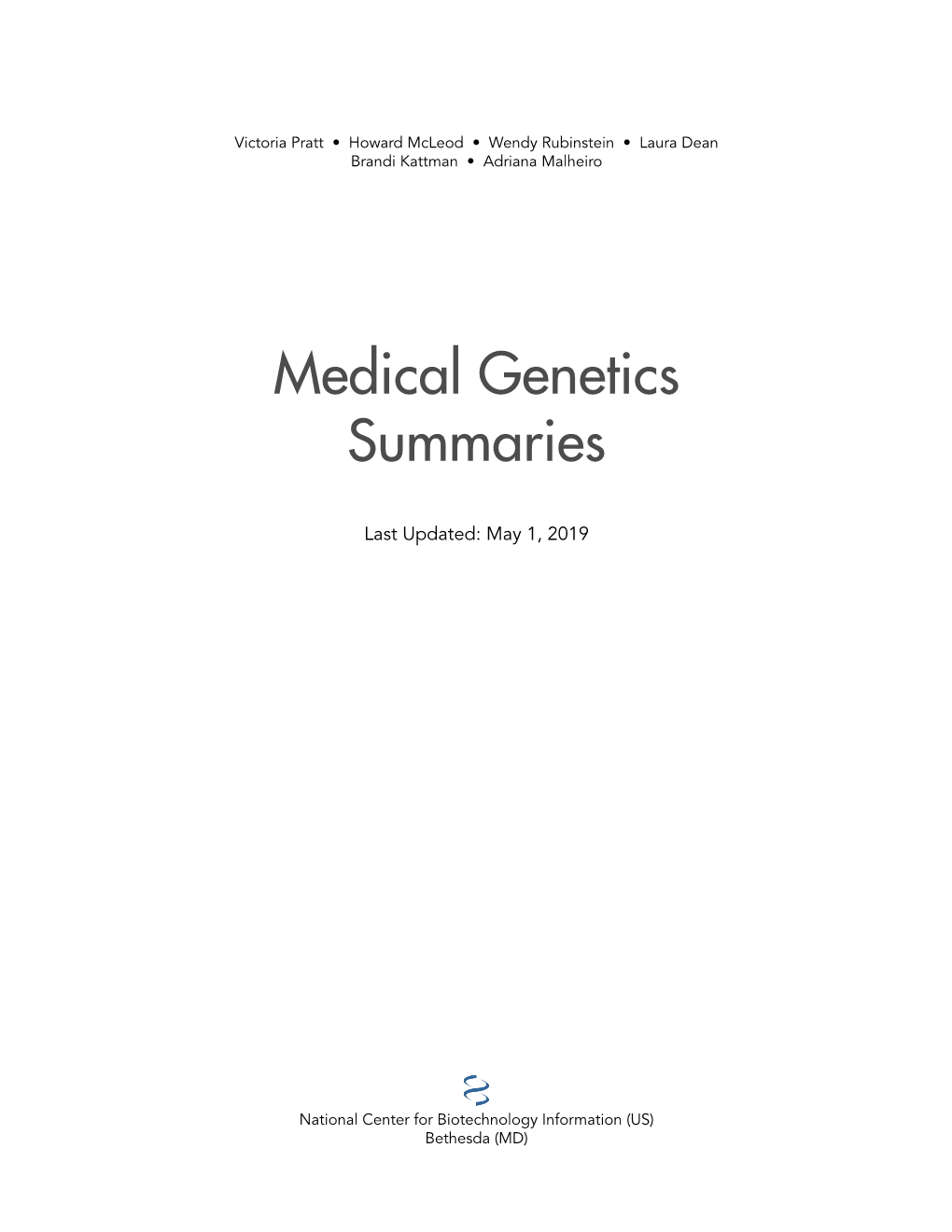 Medical Genetics Summaries