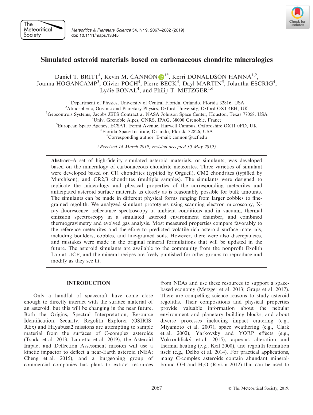 Simulated Asteroid Materials Based on Carbonaceous Chondrite Mineralogies