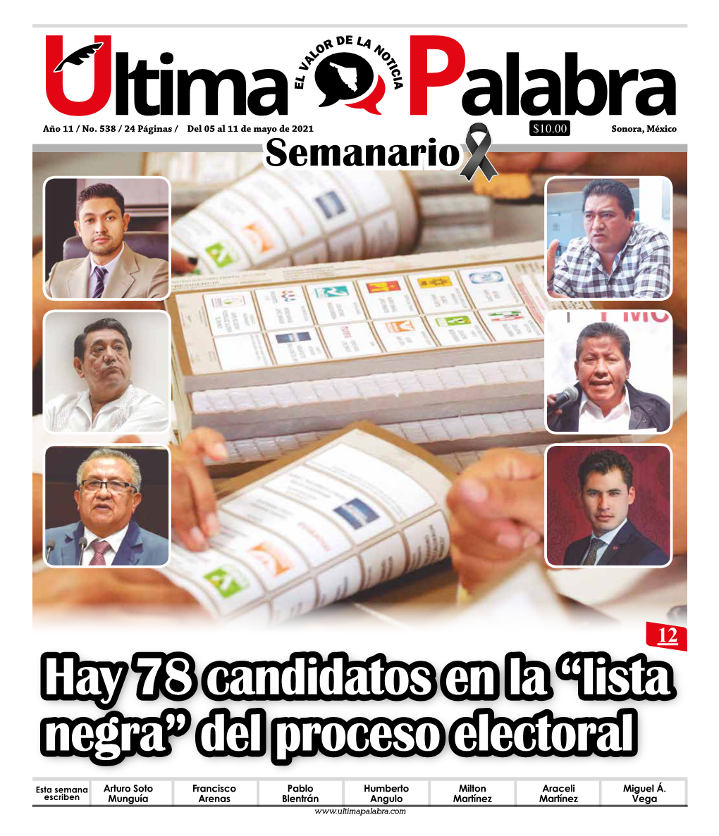 Hay 78 Candidatos En La “Lista Negra” Del Proceso Electoral