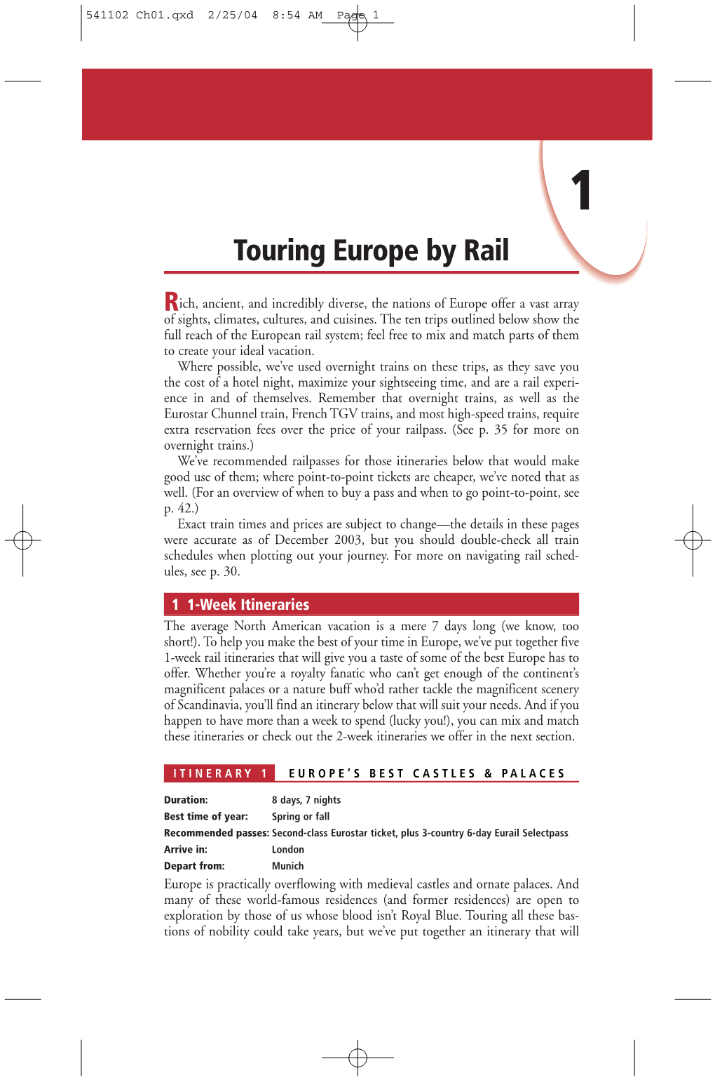 Touring Europe by Rail