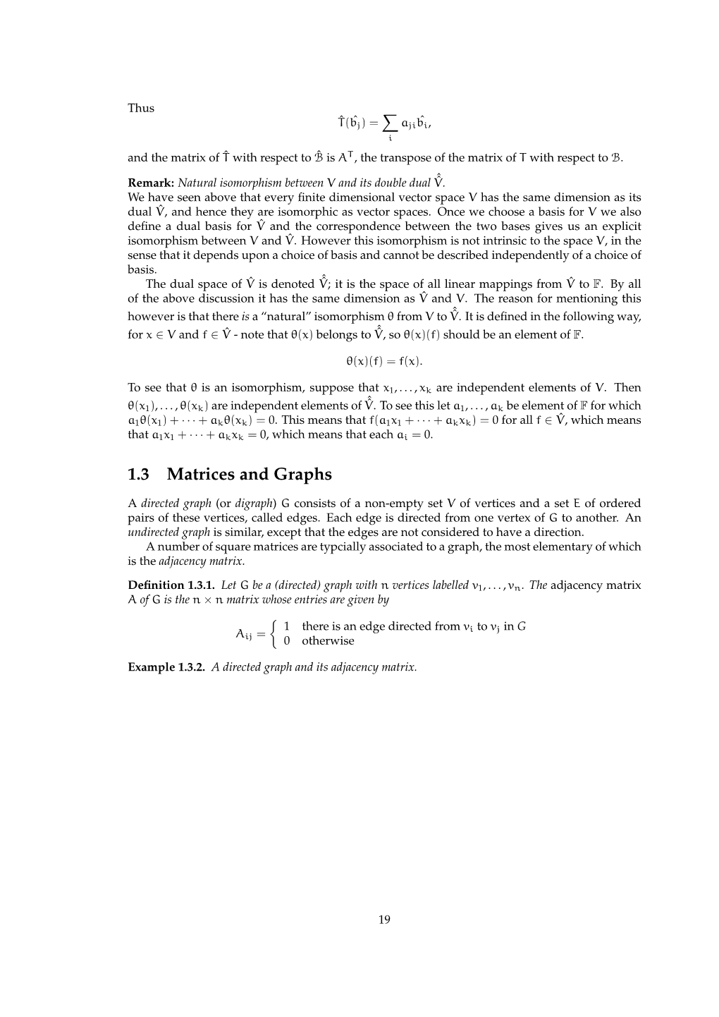 1.3 Matrices and Graphs