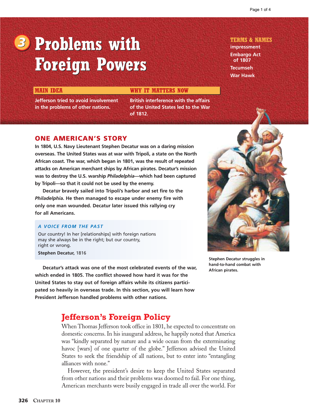 3 Problems with Foreign Powers Problems with Foreign Powers