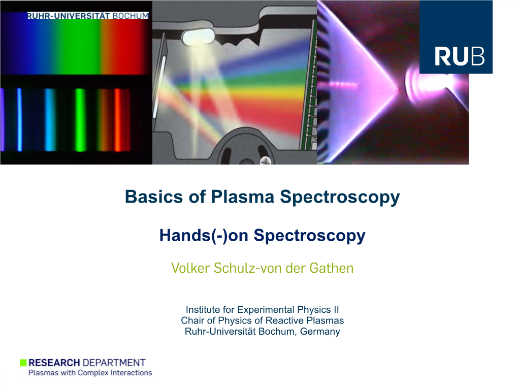 Basics of Plasma Spectroscopy