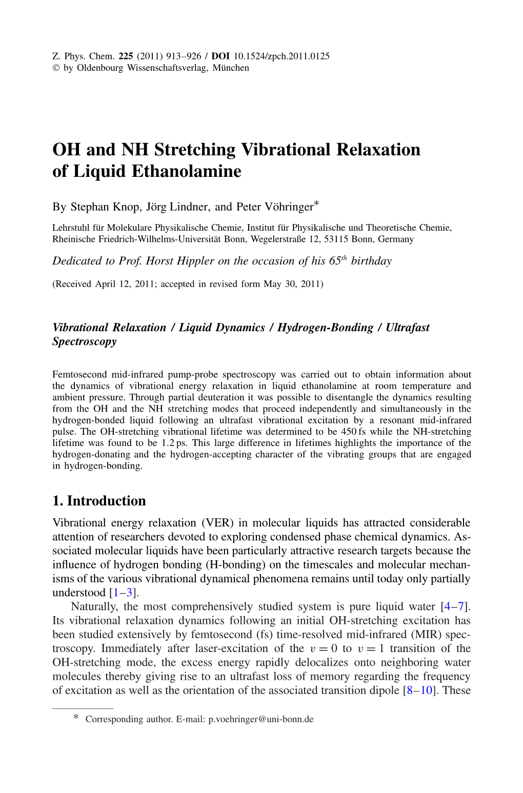 OH and NH Stretching Vibrational Relaxation of Liquid Ethanolamine