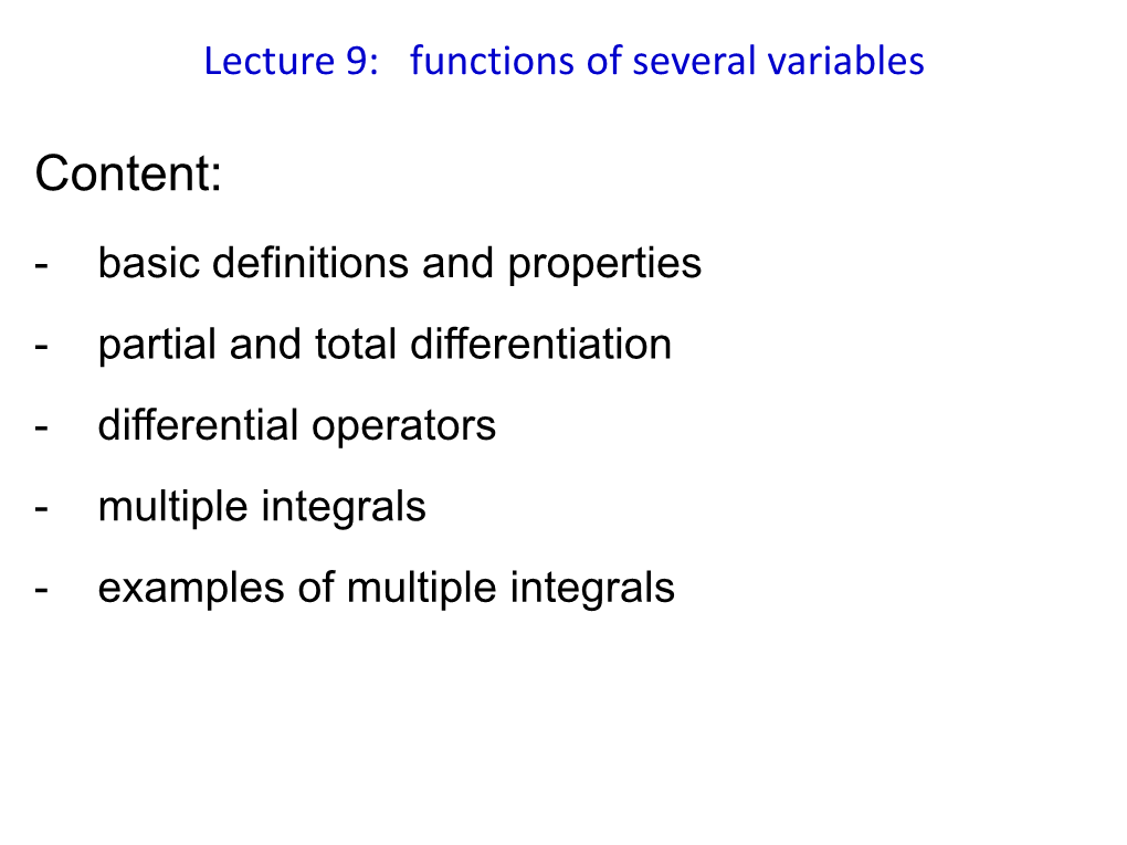 Lecture 1: Basic Terms and Rules in Mathematics