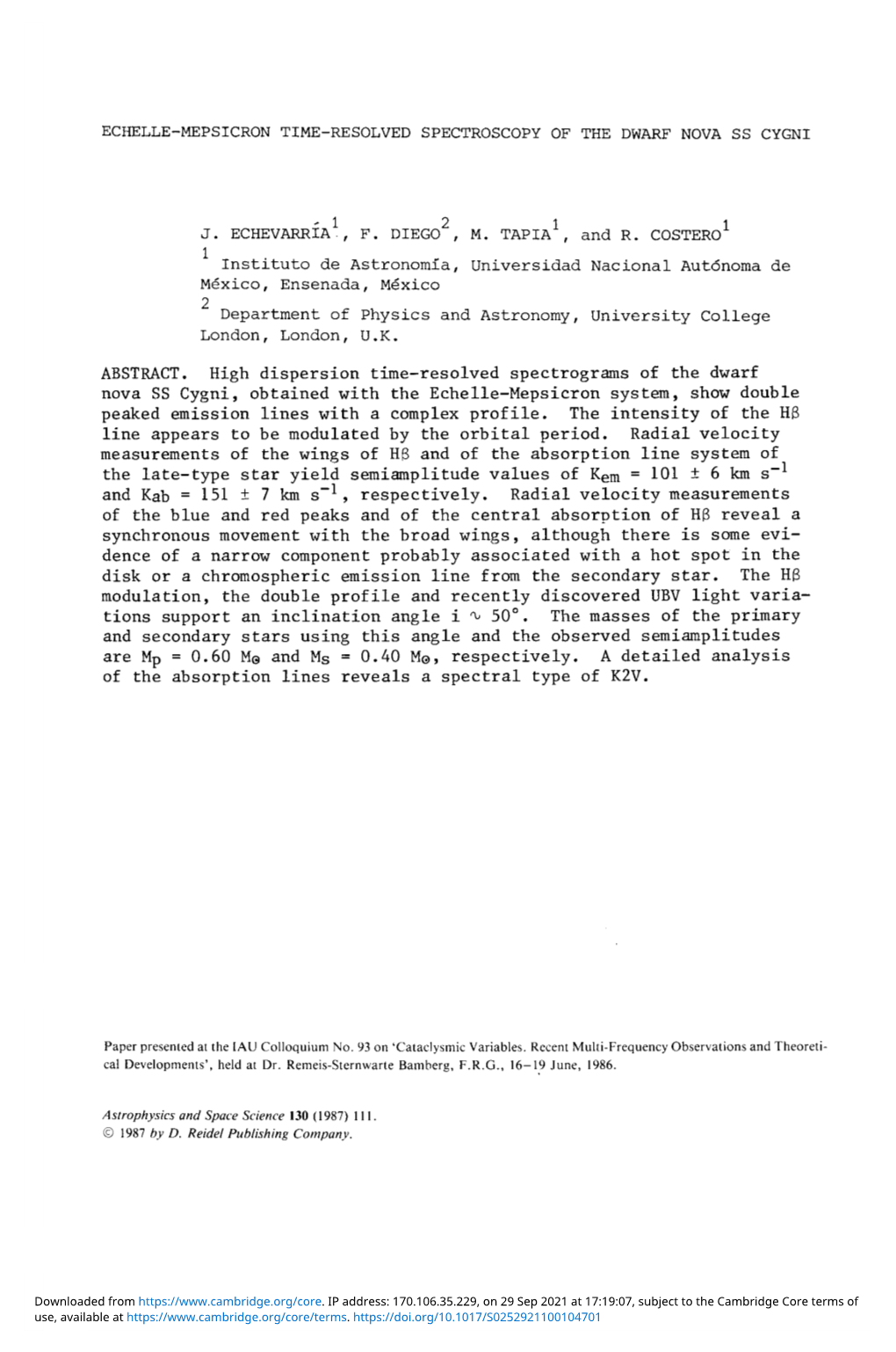 Echelle-Mepsicron Time-Resolved Spectroscopy of the Dwarf Nova Ss Cygni