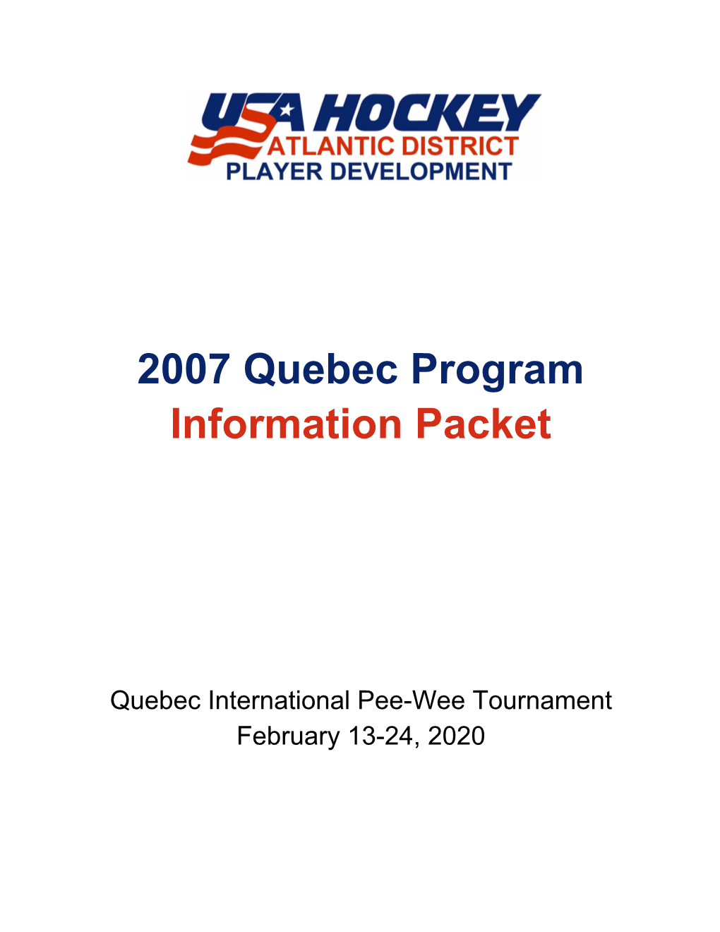 2007 Quebec Program