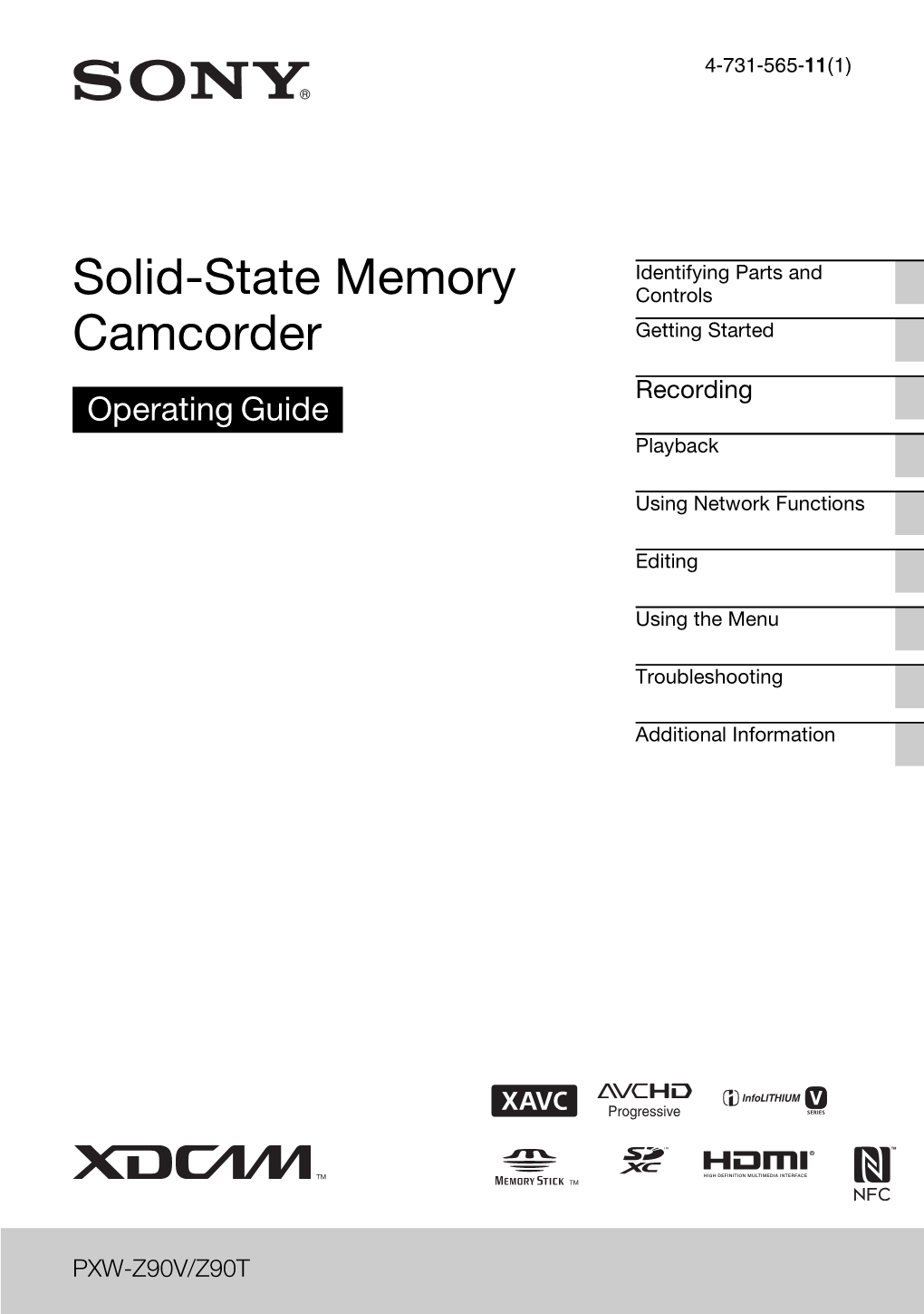 Solid-State Memory Camcorder” Operating Guide (2)