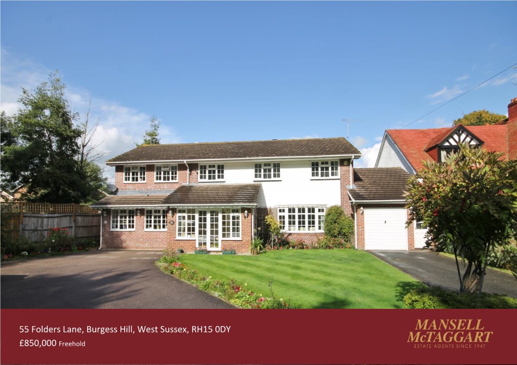 55 Folders Lane, Burgess Hill, West Sussex, RH15 0DY