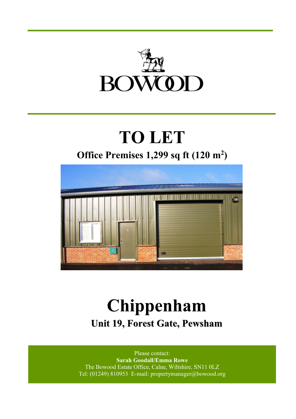 TO LET Chippenham