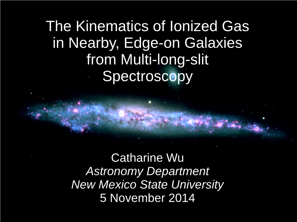 The Kinematics of Ionized Gas in Nearby, Edge-On Galaxies from Multi-Long-Slit Spectroscopy