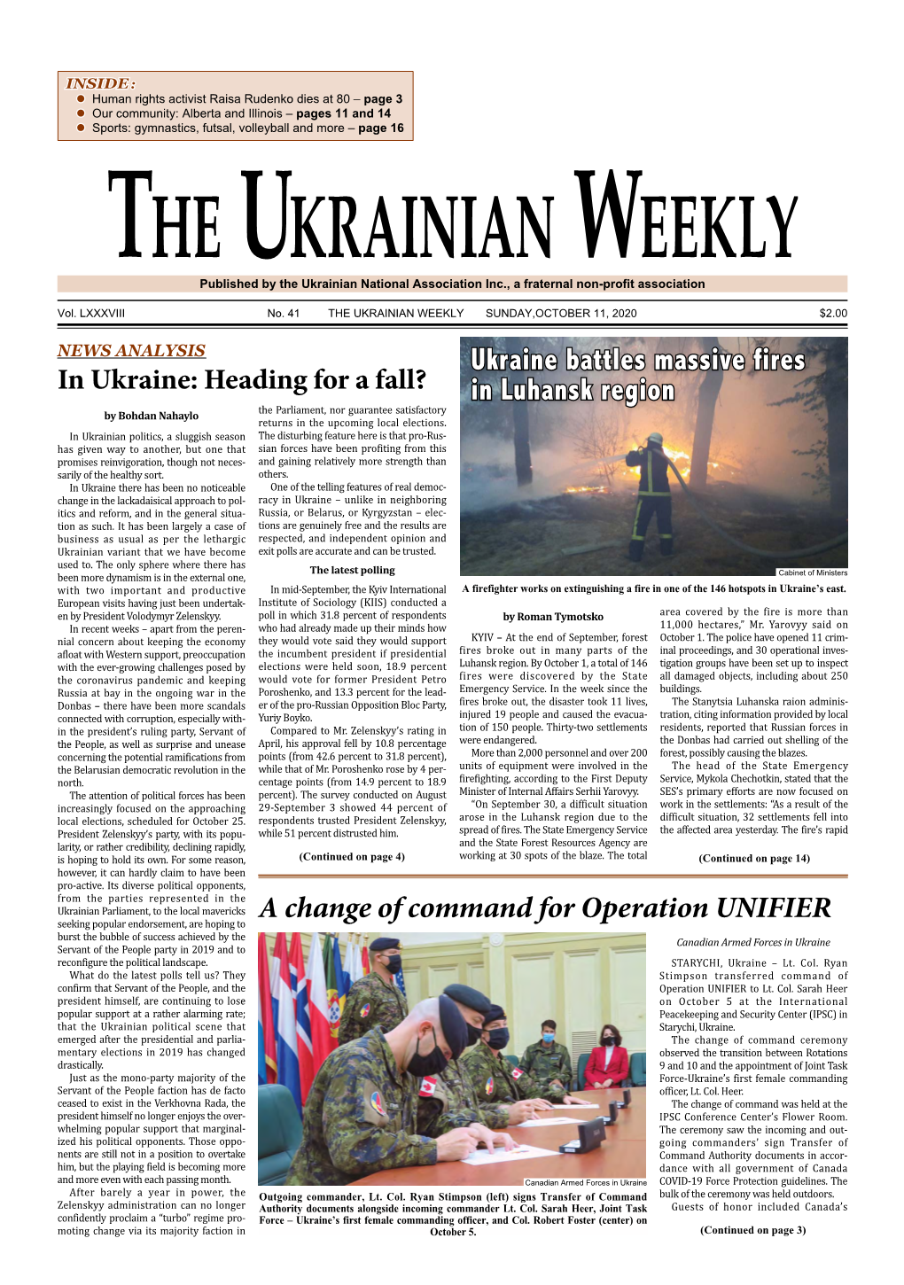 The Ukrainian Weekly, 2020