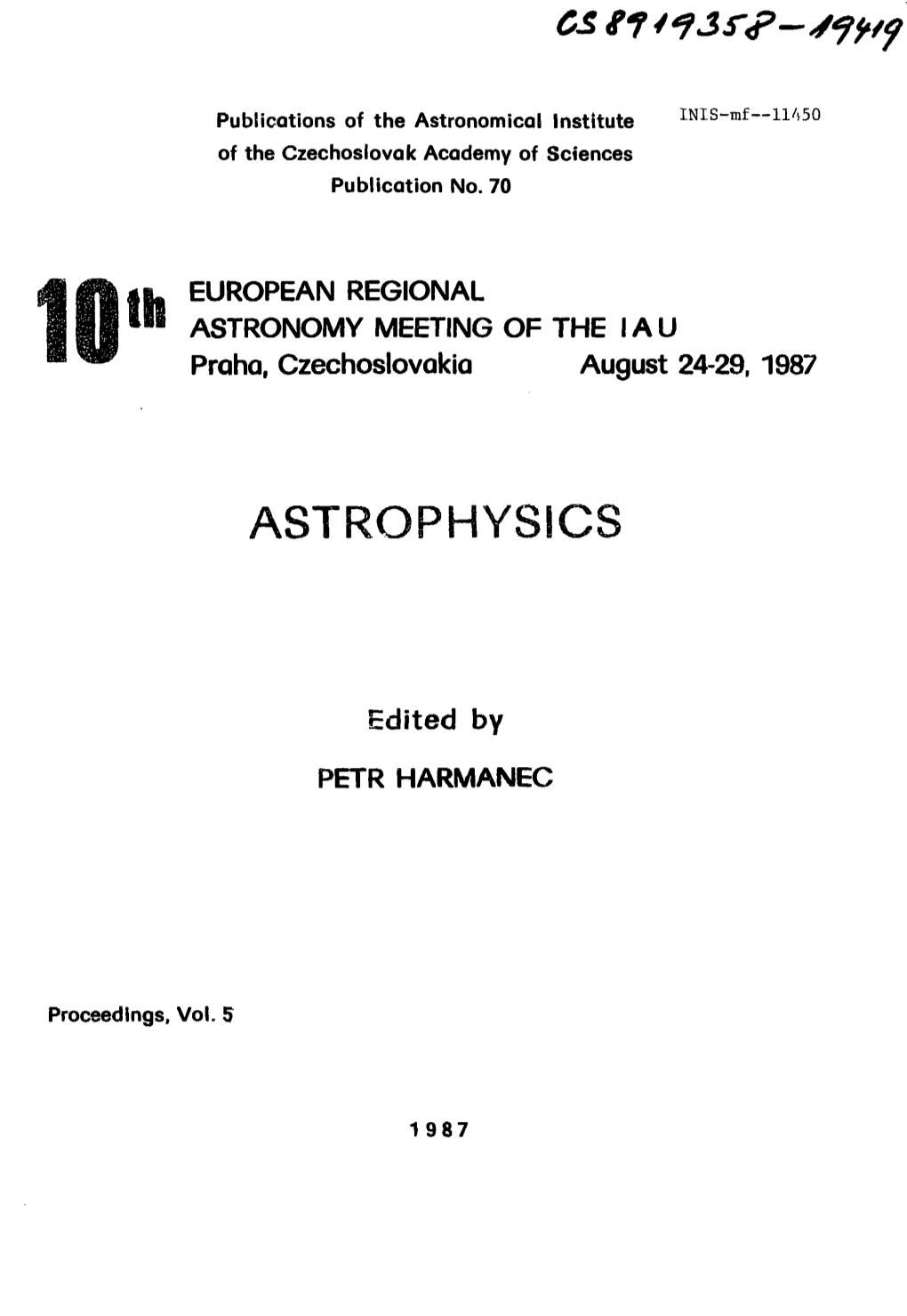 Astrophysics