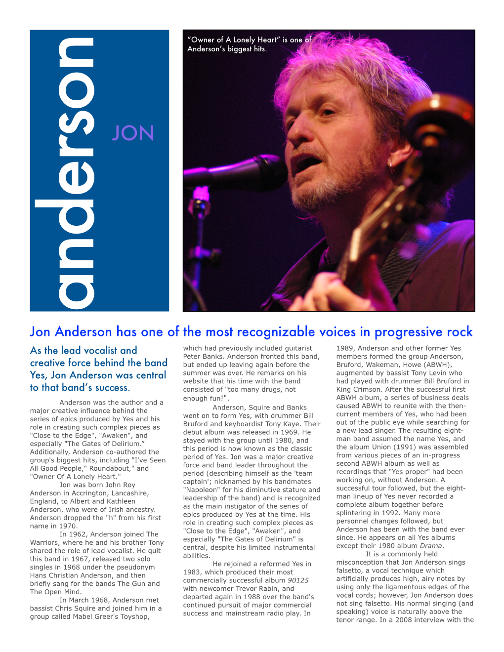 Jon Anderson Has One of the Most Recognizable Voices in Progressive