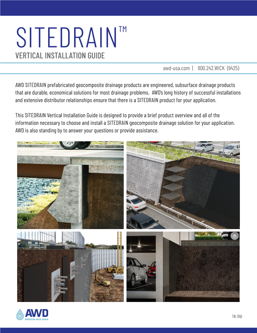 SITEDRAIN Vertical Installation Guide