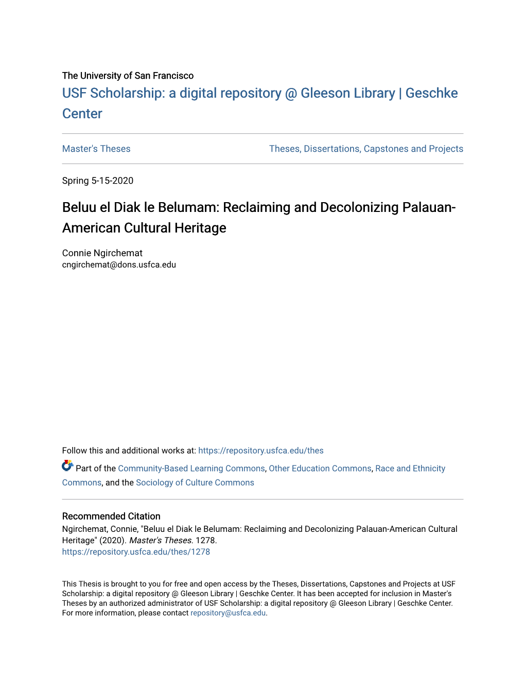 Reclaiming and Decolonizing Palauan-American Cultural Heritage