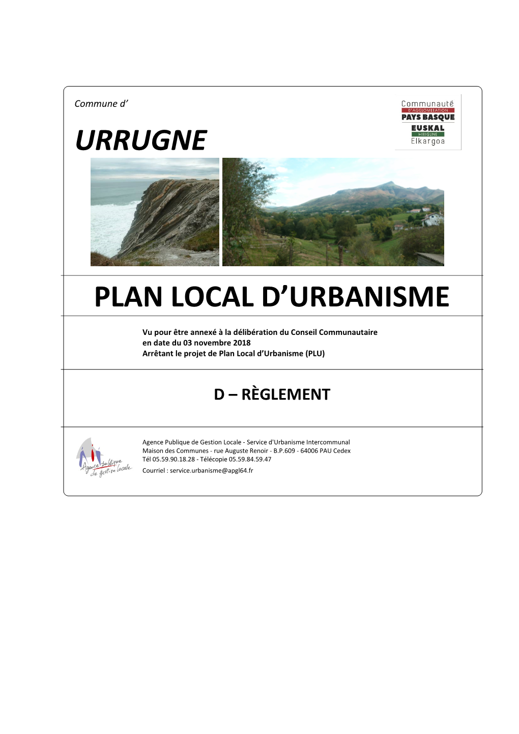 Urrugne Plan Local D'urbanisme