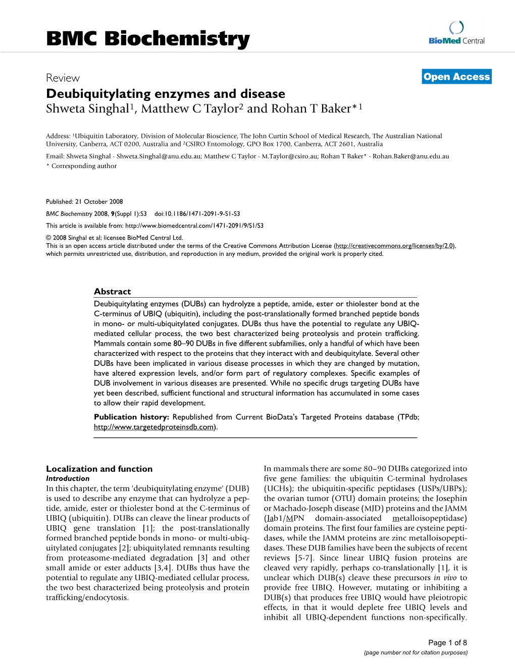 BMC Biochemistry Biomed Central