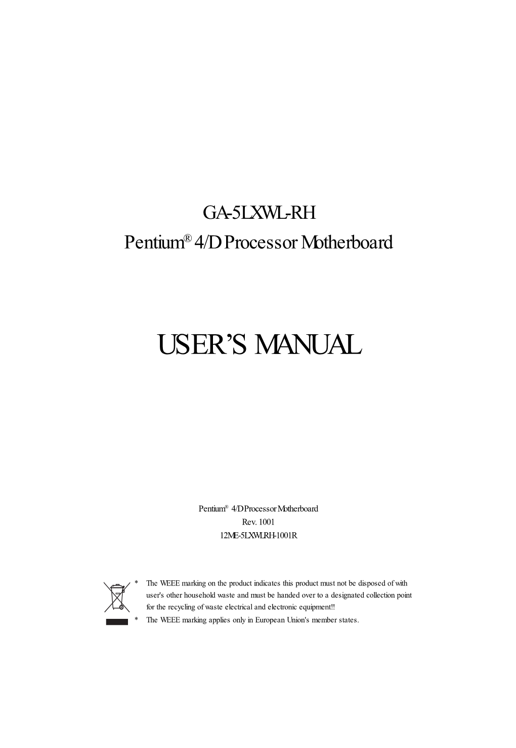 User's Manual