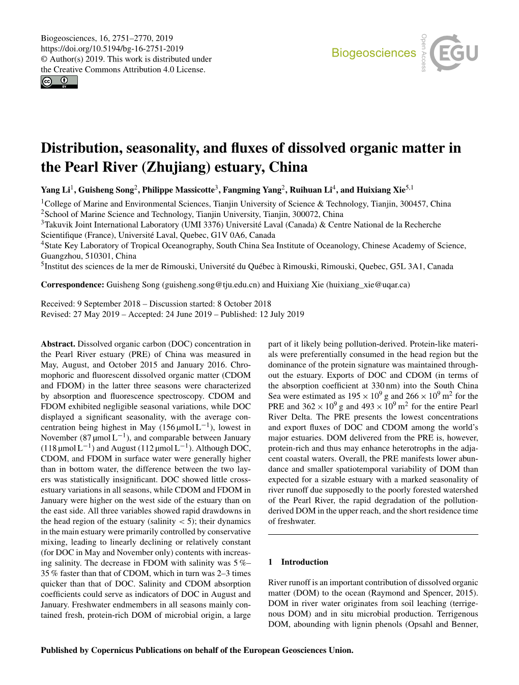 Articles in of Protein-Rich Materials and Hence a Key Role of Biodegra- the Water Column (Wang Et Al., 2014)