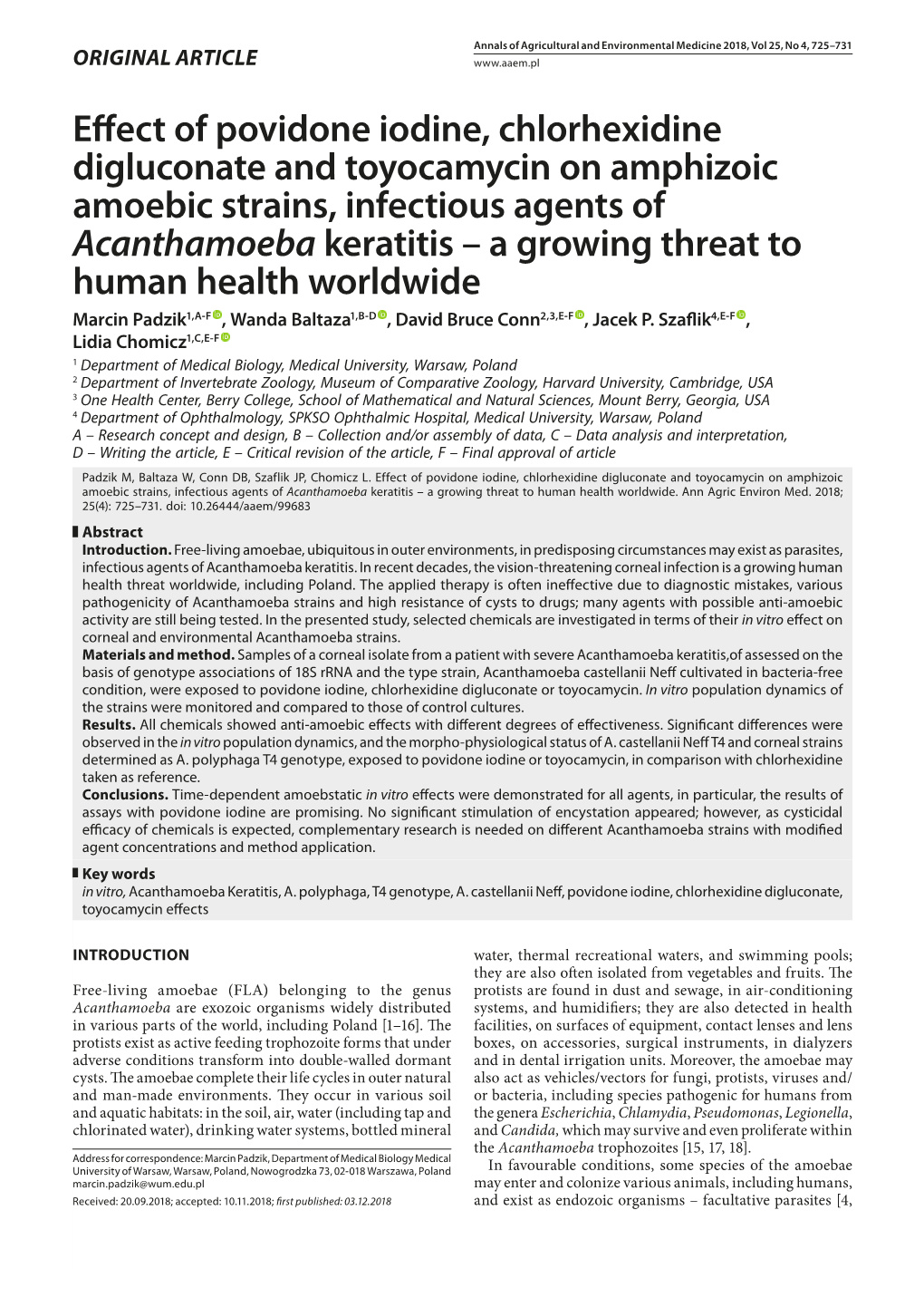 Effect of Povidone Iodine, Chlorhexidine Digluconate And