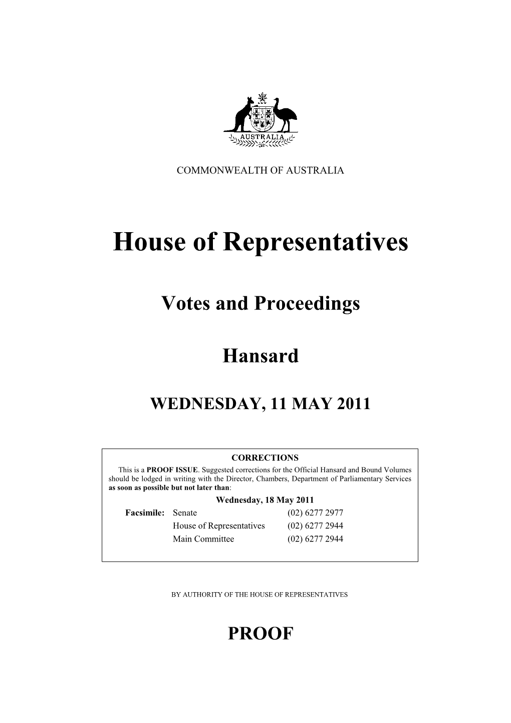 House of Representatives