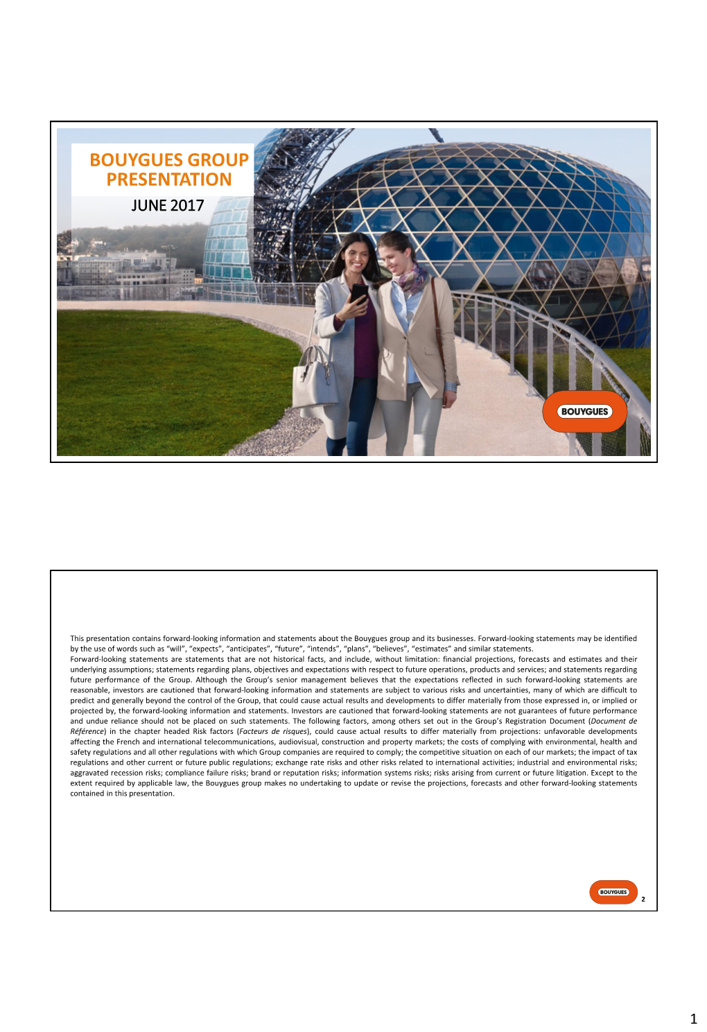 Bouygues Group Presentation June 2017